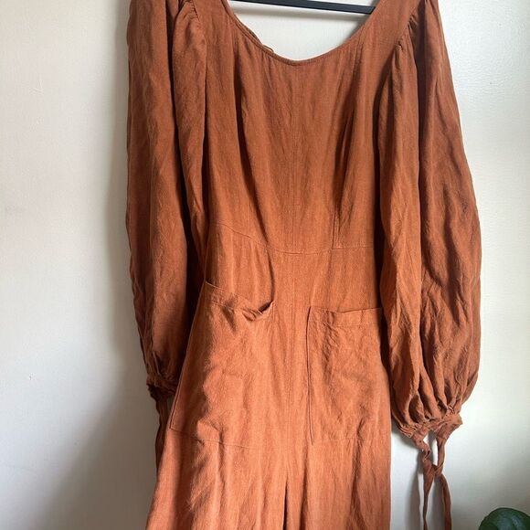 Free People Josie wide leg balloon sleeve jumpsuit - Picture 5 of 8